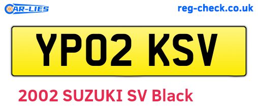 YP02KSV are the vehicle registration plates.