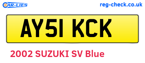 AY51KCK are the vehicle registration plates.