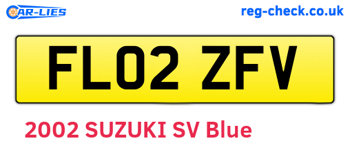 FL02ZFV are the vehicle registration plates.