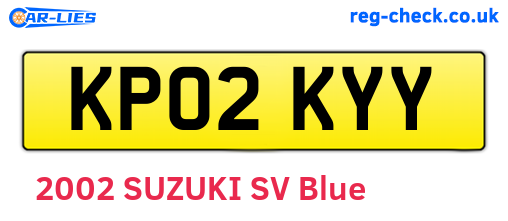 KP02KYY are the vehicle registration plates.