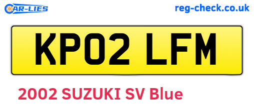 KP02LFM are the vehicle registration plates.