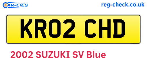 KR02CHD are the vehicle registration plates.