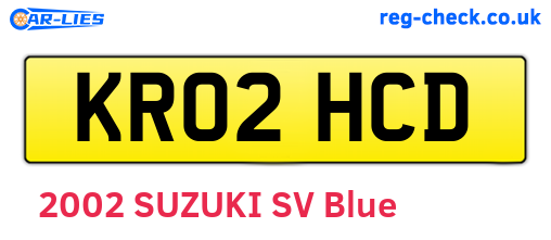 KR02HCD are the vehicle registration plates.