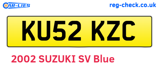 KU52KZC are the vehicle registration plates.
