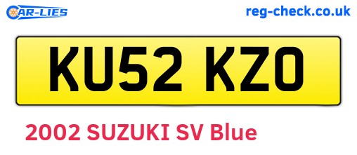 KU52KZO are the vehicle registration plates.