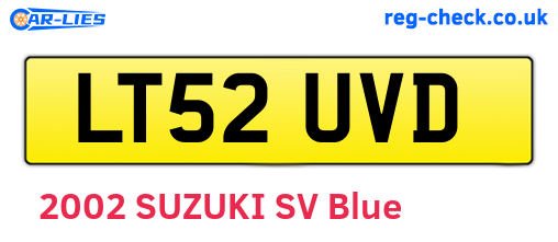 LT52UVD are the vehicle registration plates.