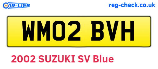 WM02BVH are the vehicle registration plates.