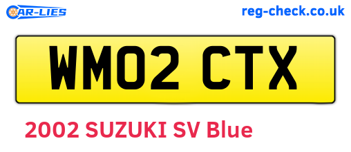 WM02CTX are the vehicle registration plates.