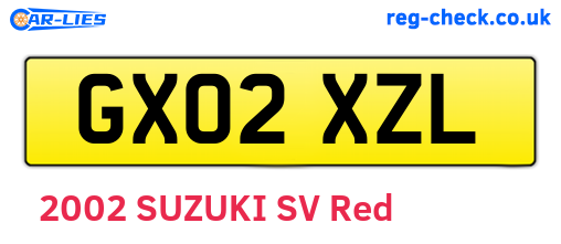 GX02XZL are the vehicle registration plates.