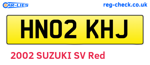 HN02KHJ are the vehicle registration plates.
