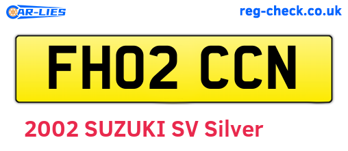 FH02CCN are the vehicle registration plates.
