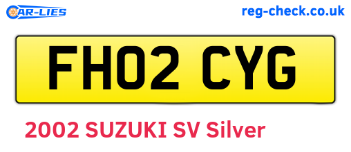 FH02CYG are the vehicle registration plates.