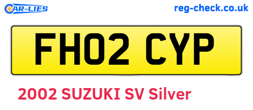 FH02CYP are the vehicle registration plates.
