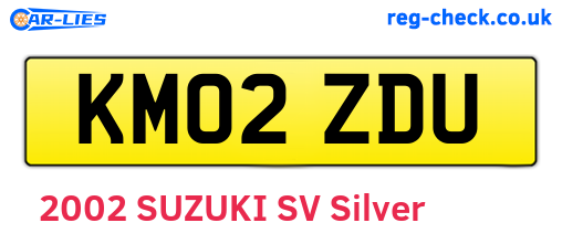 KM02ZDU are the vehicle registration plates.