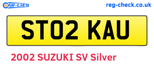 ST02KAU are the vehicle registration plates.