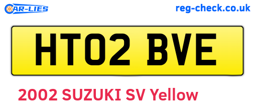 HT02BVE are the vehicle registration plates.