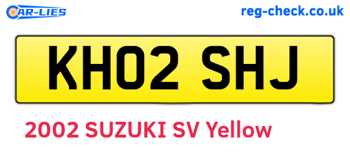 KH02SHJ are the vehicle registration plates.