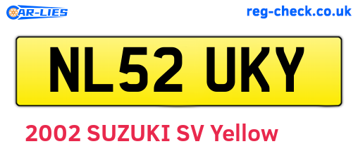 NL52UKY are the vehicle registration plates.