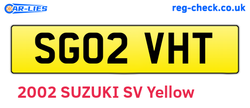 SG02VHT are the vehicle registration plates.