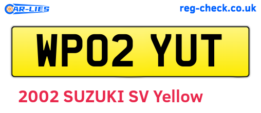 WP02YUT are the vehicle registration plates.