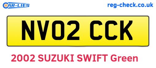NV02CCK are the vehicle registration plates.