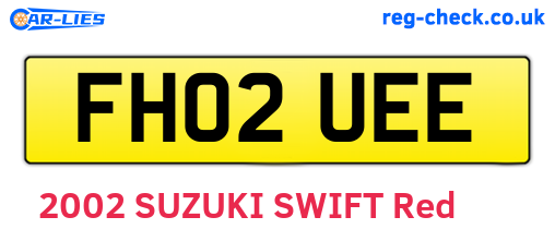 FH02UEE are the vehicle registration plates.