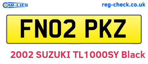 FN02PKZ are the vehicle registration plates.