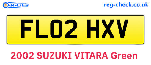 FL02HXV are the vehicle registration plates.
