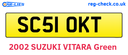 SC51OKT are the vehicle registration plates.