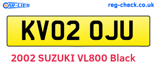 KV02OJU are the vehicle registration plates.