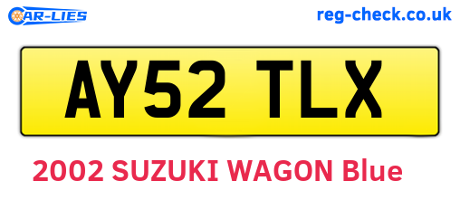 AY52TLX are the vehicle registration plates.