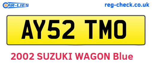 AY52TMO are the vehicle registration plates.