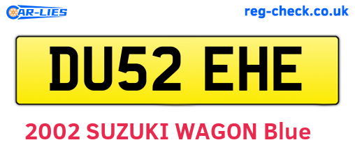 DU52EHE are the vehicle registration plates.