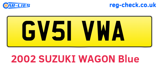 GV51VWA are the vehicle registration plates.