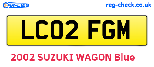 LC02FGM are the vehicle registration plates.