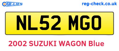 NL52MGO are the vehicle registration plates.