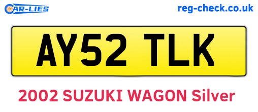 AY52TLK are the vehicle registration plates.