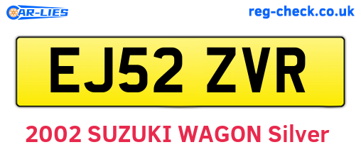 EJ52ZVR are the vehicle registration plates.