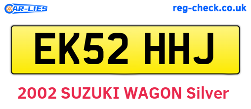 EK52HHJ are the vehicle registration plates.