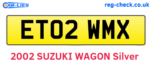 ET02WMX are the vehicle registration plates.