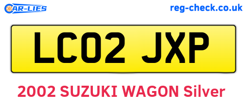 LC02JXP are the vehicle registration plates.