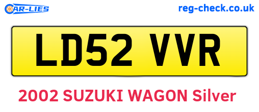 LD52VVR are the vehicle registration plates.