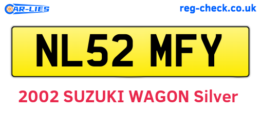 NL52MFY are the vehicle registration plates.