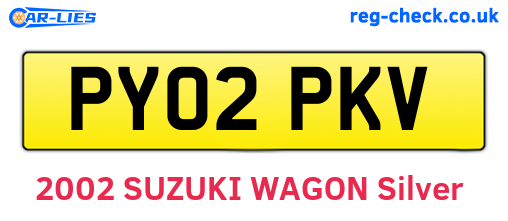PY02PKV are the vehicle registration plates.