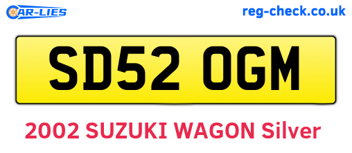 SD52OGM are the vehicle registration plates.