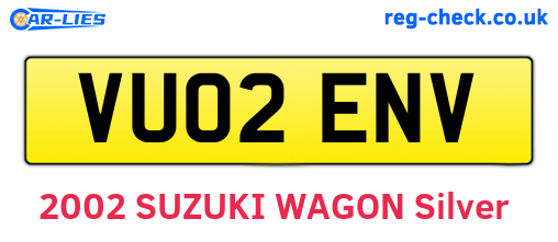 VU02ENV are the vehicle registration plates.
