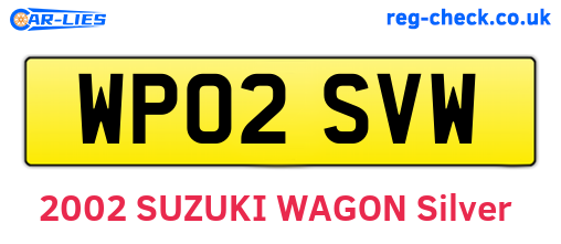 WP02SVW are the vehicle registration plates.