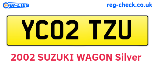 YC02TZU are the vehicle registration plates.
