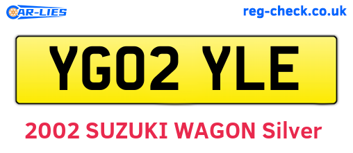 YG02YLE are the vehicle registration plates.