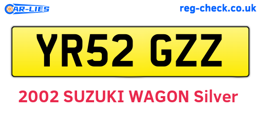YR52GZZ are the vehicle registration plates.